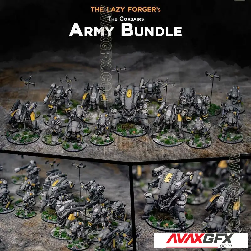 The Lazy Forger - The Corsairs - Army Bundle - STL 3D Model