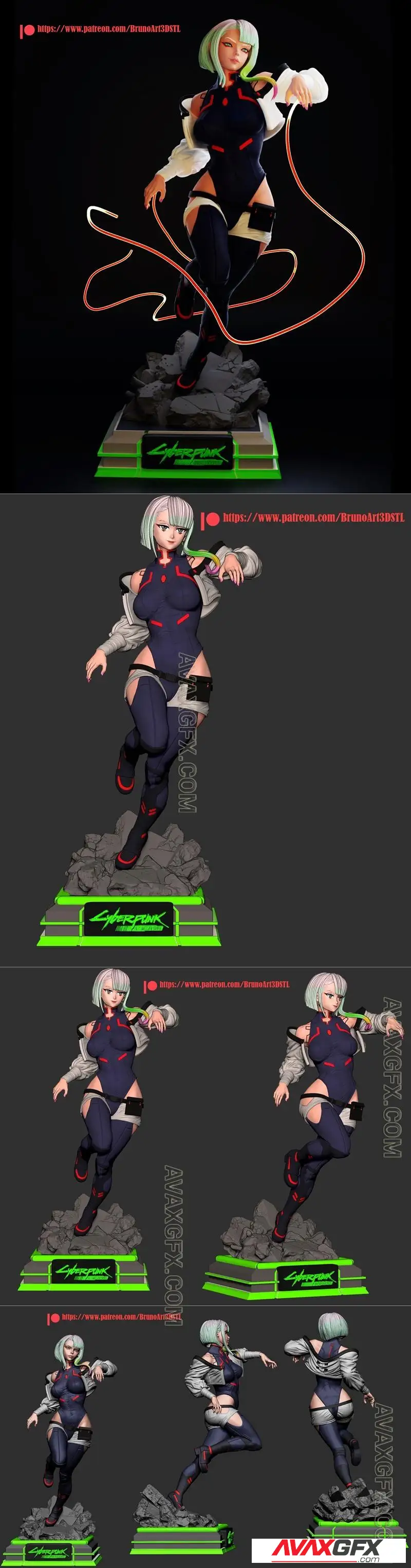BrunoArt3D - CyberPunk Lucy - STL 3D Model