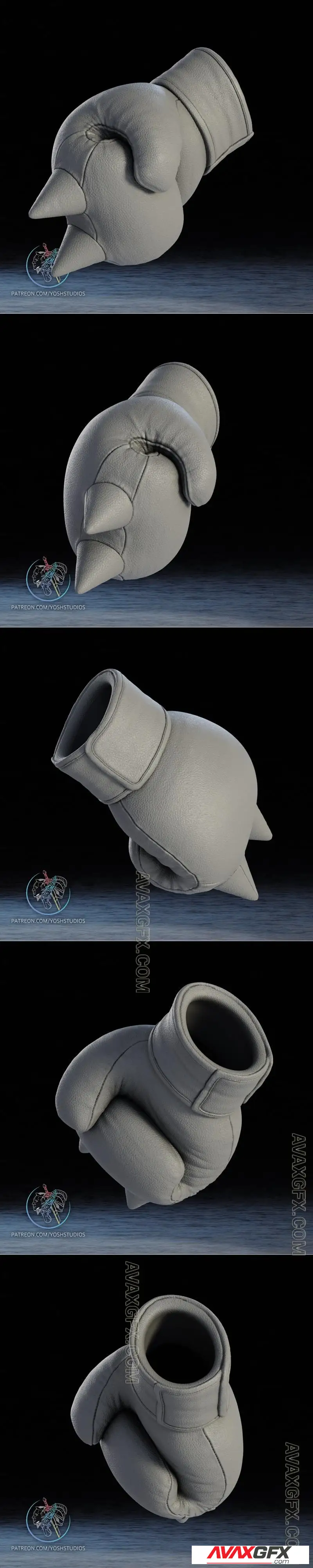 Knuckles Gloves - STL 3D Model