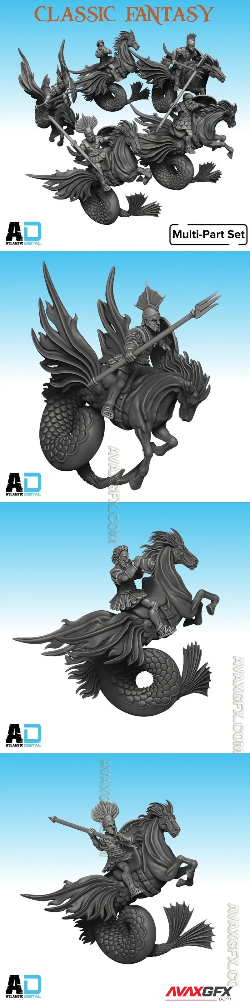 Cavalry of Poseidon - STL 3D Model