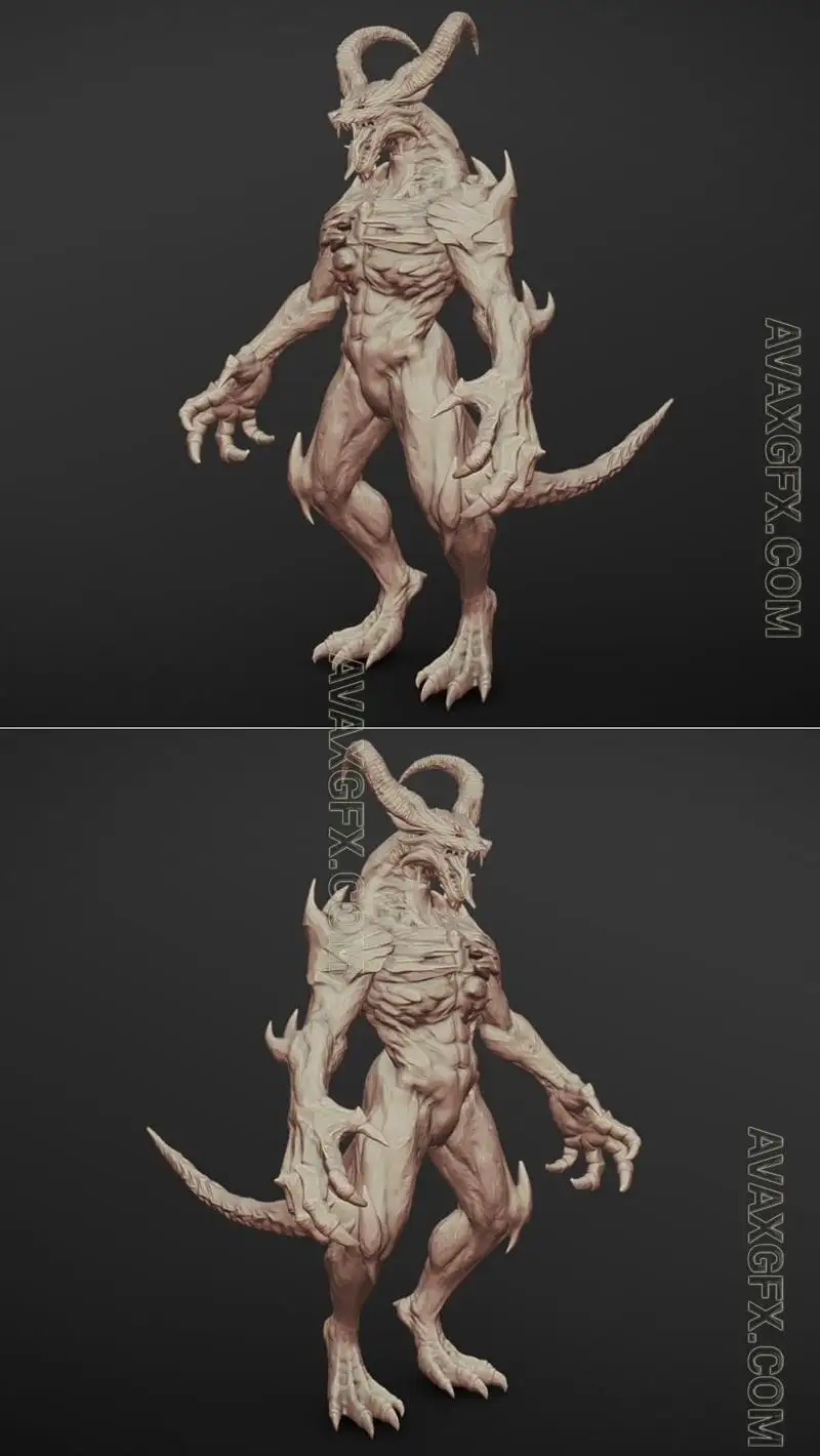 Asura Demon Concept Sculpt 2 - STL 3D Model