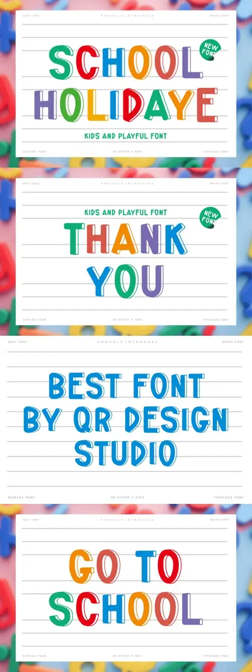 Download School Holidaye - Playful Font HR6ZHC8