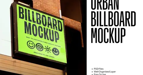 Download Urban City Billboard Mockup - KRV FUPLQPX
