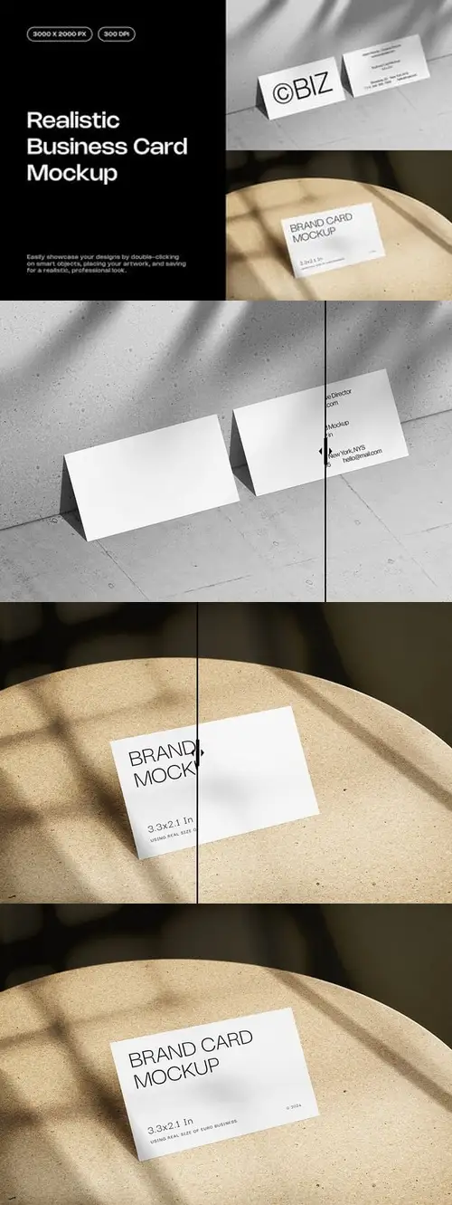 Download Realistic Business Card Mockup BLZUD3F