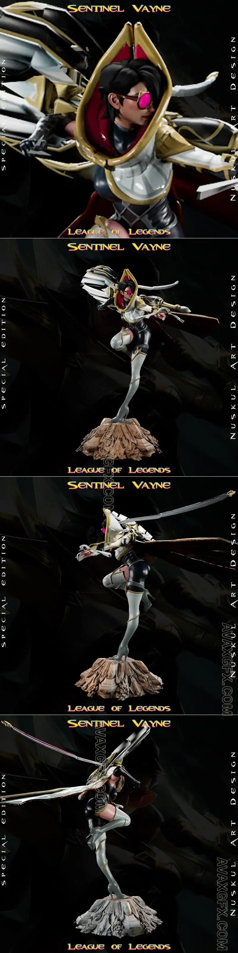 Nuskul Art - Sentinel Vayne - League of Legends - STL 3D Model