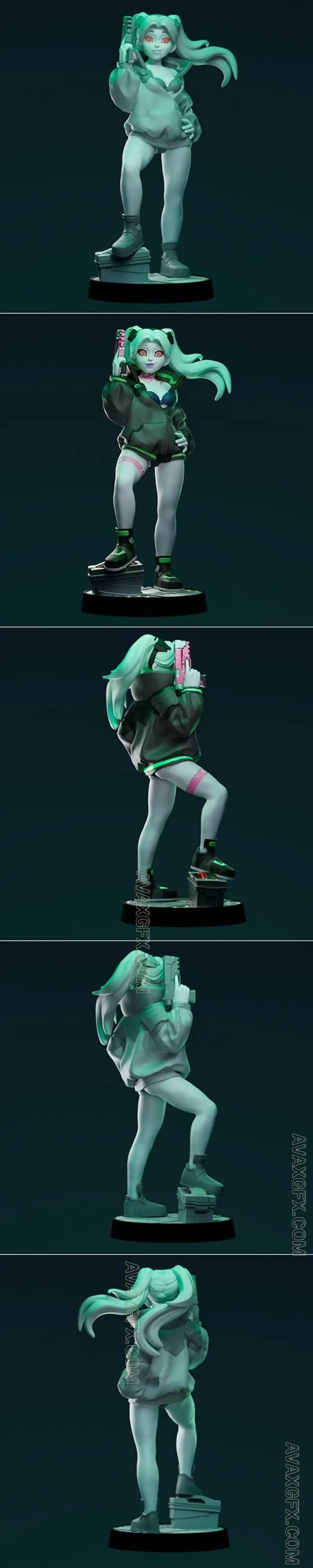 Goyd Figures- Rebecca EdgeRunner - STL 3D Model
