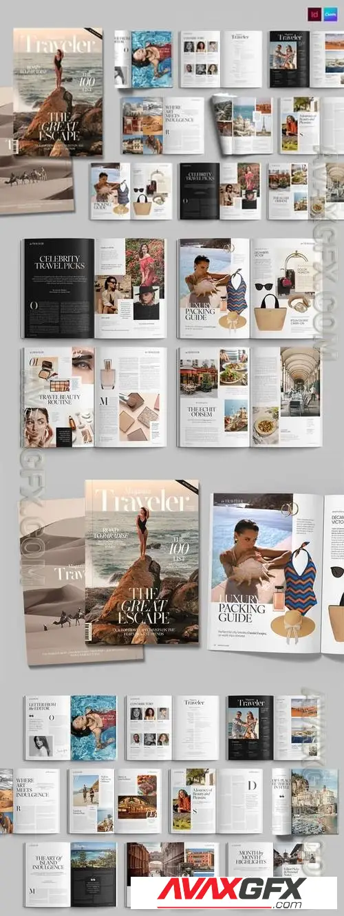 Travel Magazine Template TZS35F9