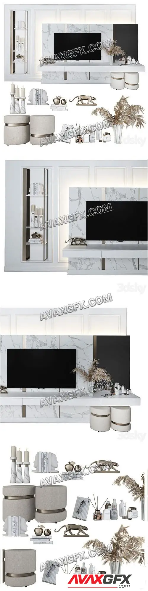 Dressing table and TV stand_12 - 3D Model