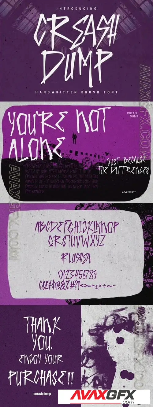 Creash Dump Handwritten Brush Font 2TZQ2V3