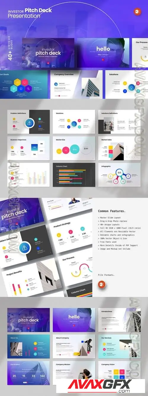 Investor Pitch Deck PowerPoint Template ZXDC5PD
