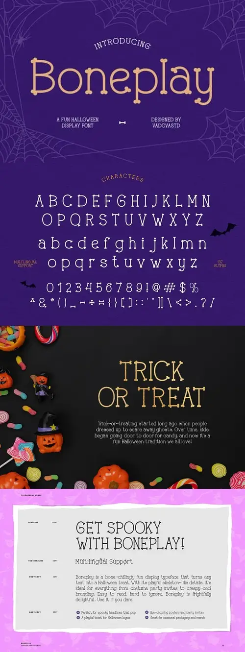 Download Boneplay Fun Halloween Font CZRF7UP