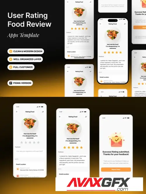Download User Rating Food Review Apps Template QHZPUCX