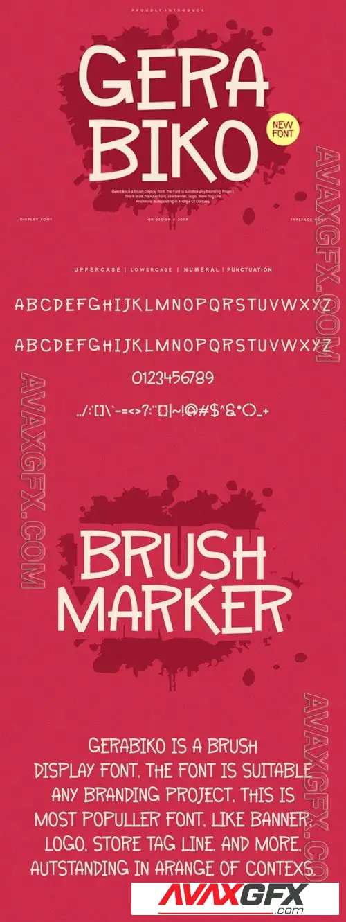 Download Gerabiko - Marker Font MZRHFCQ