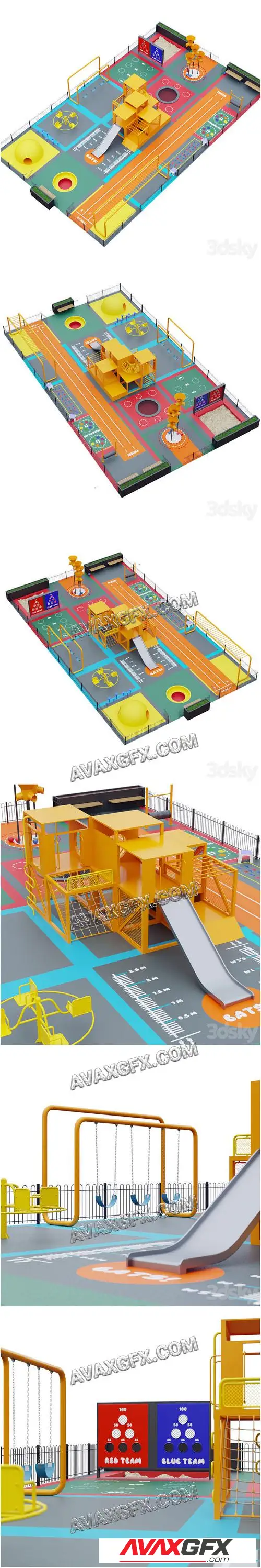 Multifunctional playground - 3D Model