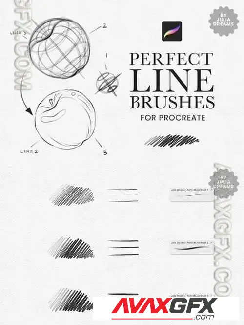 Sketch Line Pencil Charcoal Procreate Brushes TV9JAR8