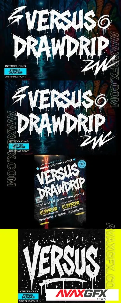 Versus DripGraffiti Font MYQC8HZ