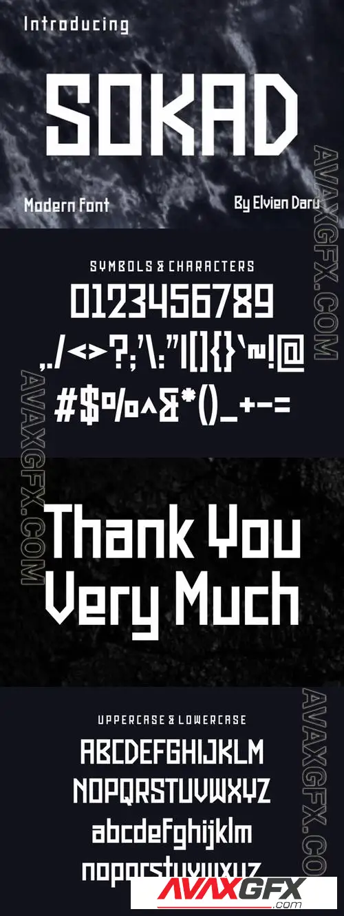Sokad - Display Font QJVW52X