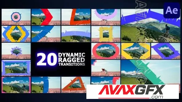 Dynamic Ragged Transitions for After Effects 57986538 Videohive