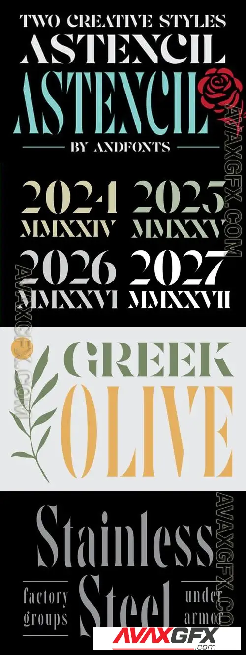 Astencil Urban Stencil Grunge Font W2YNMDQ