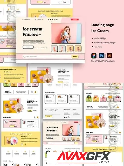 Ice Cream Shop Website Landing Page EUSEB3P