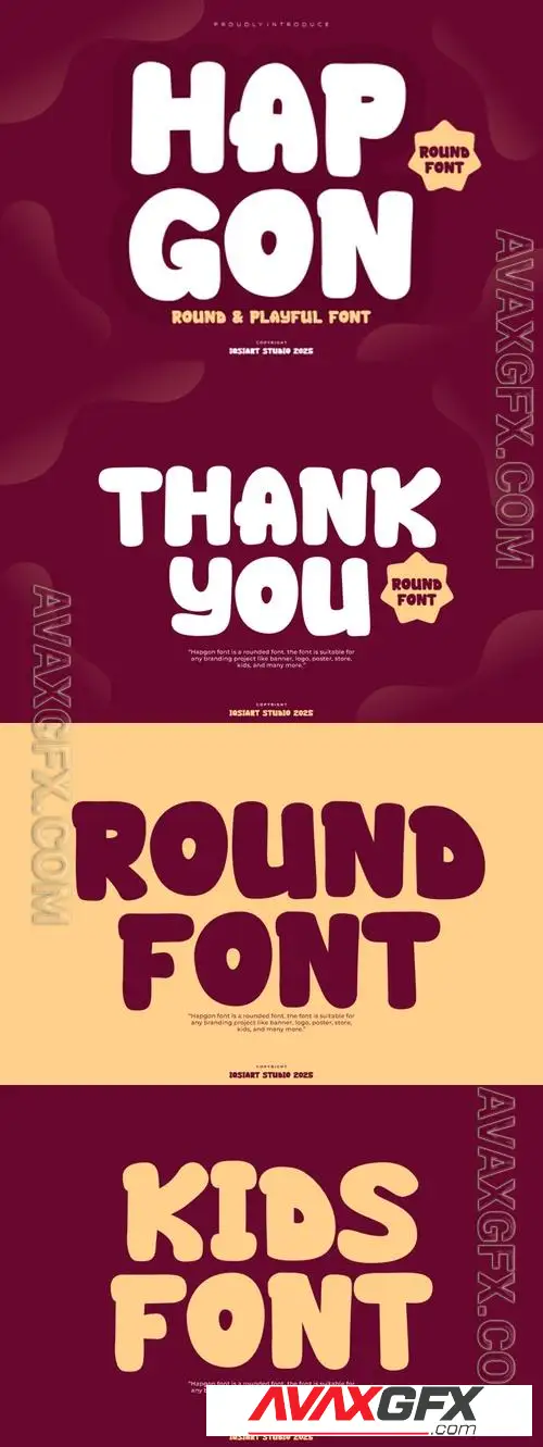 Hapgon - Round Font WJAVKHF