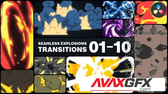 Seamless Explosions Transitions for DaVinci Resolve 56502174
