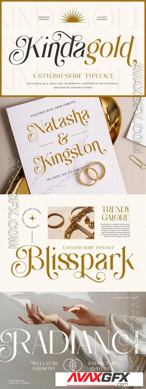 Kinda Gold - Modern Luxury Logo Font SUS5QXX