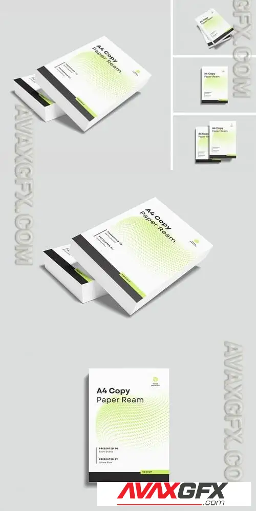 A4 Copy Paper Ream Mockup LAJCDQ5