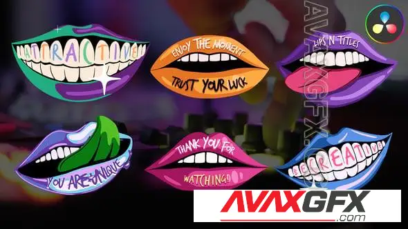 Lips and Titles for DaVinci Resolve 57378459