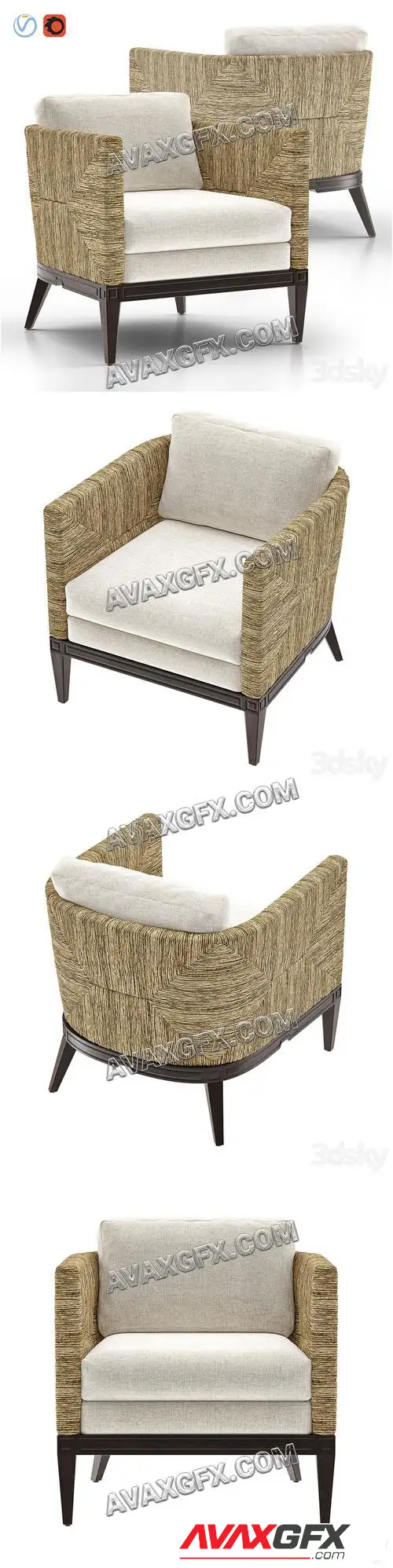 CAMERON Lounge Chair - 3D Model