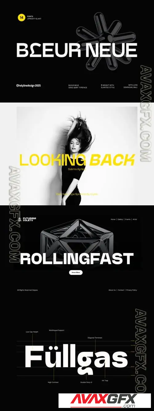 Bleur Neue - Geometric Modern Grotesk Typeface AJ2HPEX