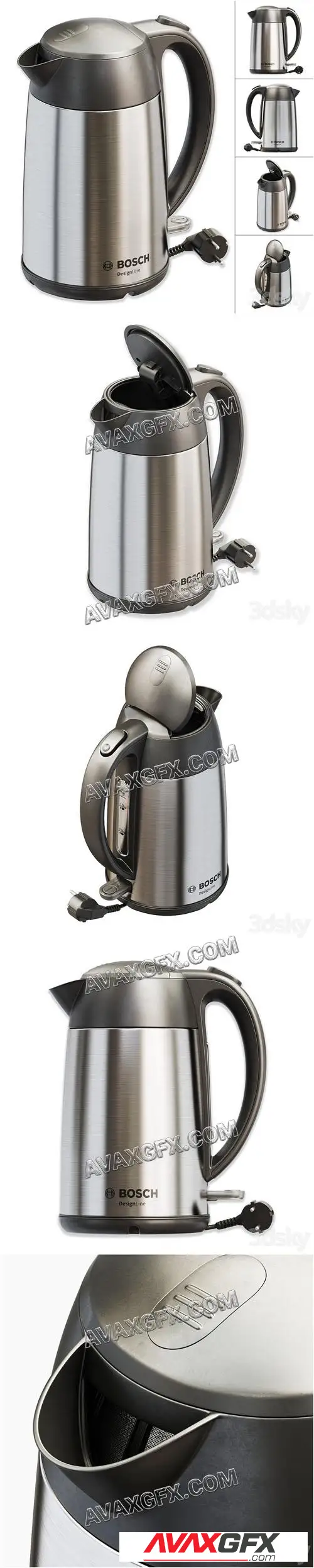 Teapot BOSCH_TWK3P420 Electric kettle BOSCH_TWK3P420 - 3D Model