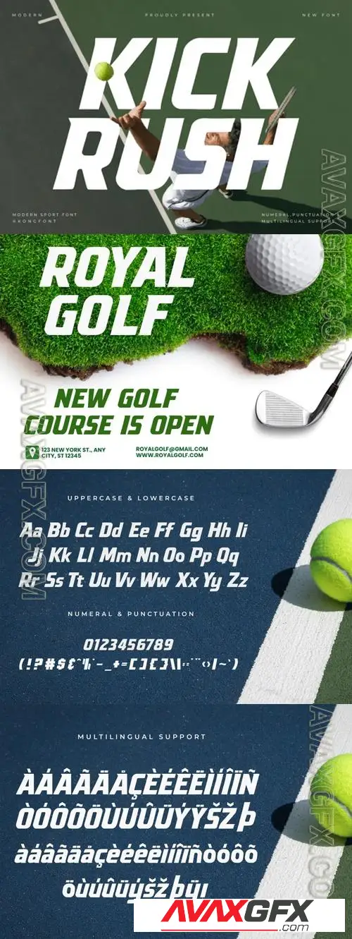 Download Kickrush A Modern Sport Font CTZATSE