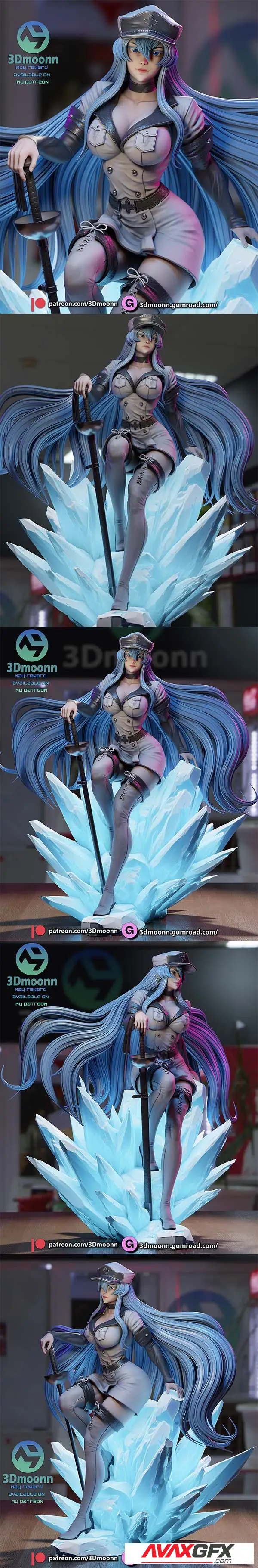 3Dmoonn – Akame ga Kill – Esdeath – 3D Print