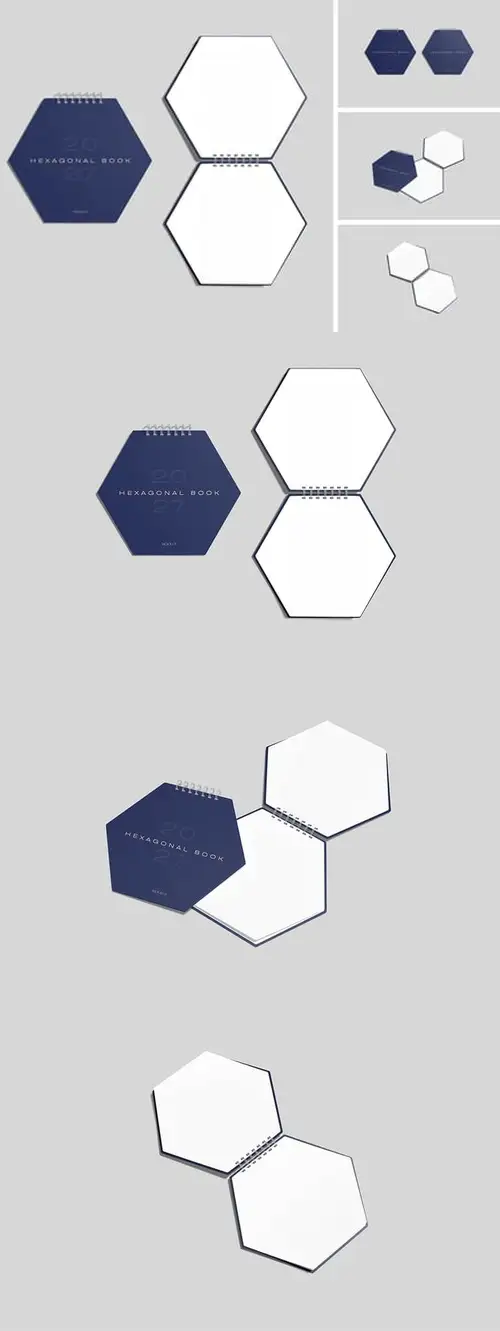 Download Hexagonal Book Mockup Y9FLRUB