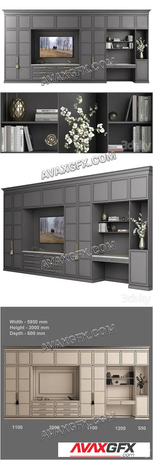 Furniture composition 48 - 3D Model