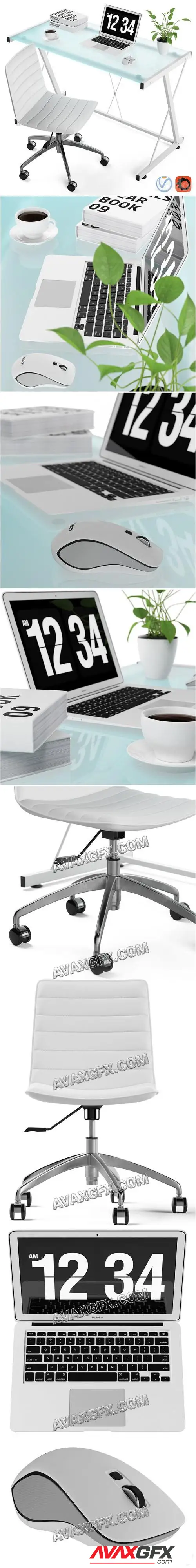 Computer set2 - 3D Model