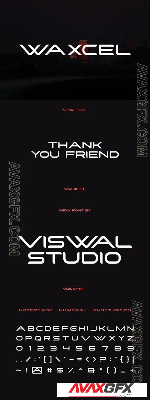Waxcel - Modern Logo Font QDRT55D