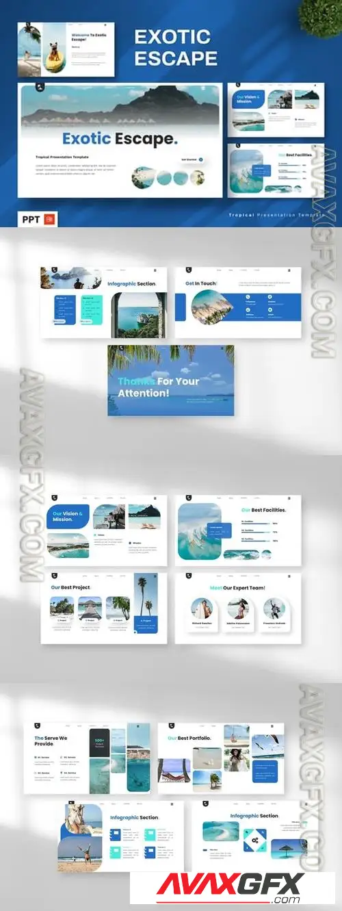 Exotic Escape - Tropical Powerpoint KVRRV5S