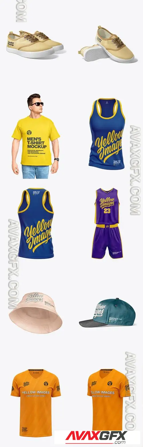 10 Apparel Mockup Bundle 21 - Yellowimages