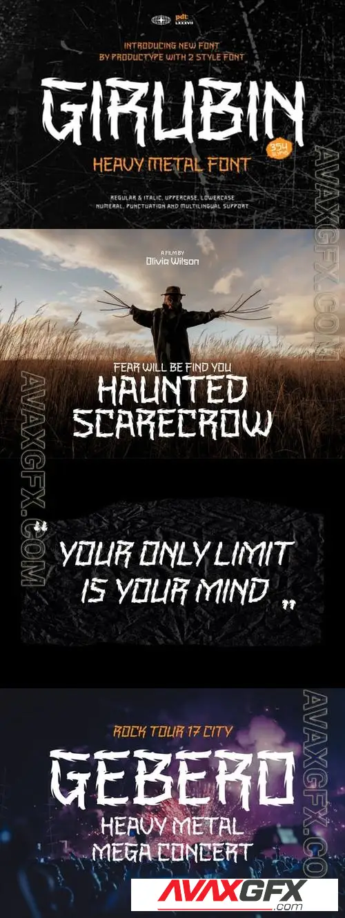 Girubin - Black Metal Font VUU6PUU