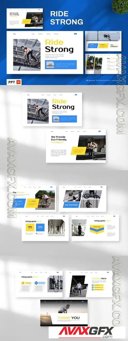Ride Strong - Bicycle Powerpoint 2YXVUZB