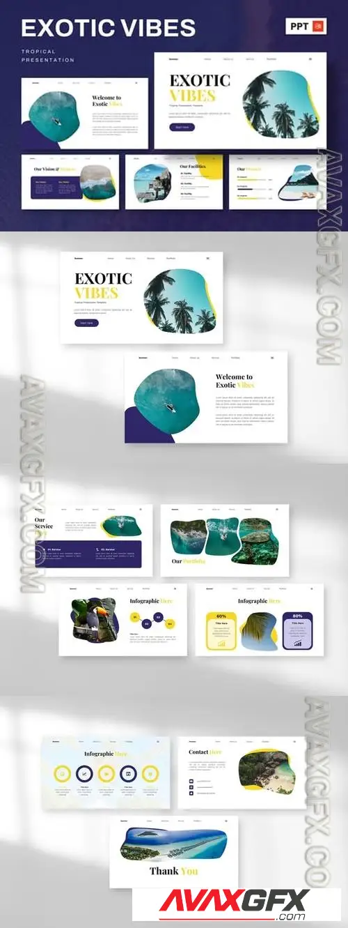 Exotic Vibes - Tropical Powerpoint RAE6PQX