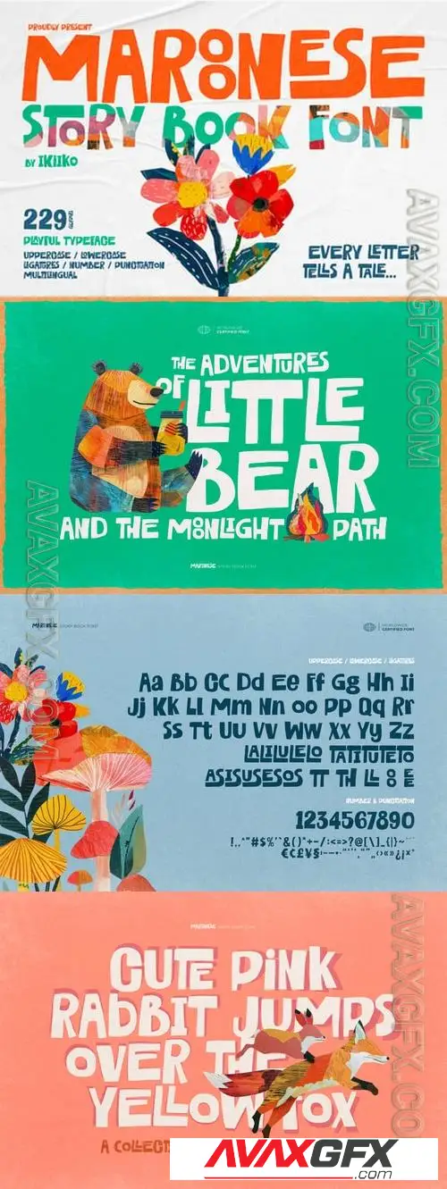 Maroonese - Story Book Font 2FNZBY4