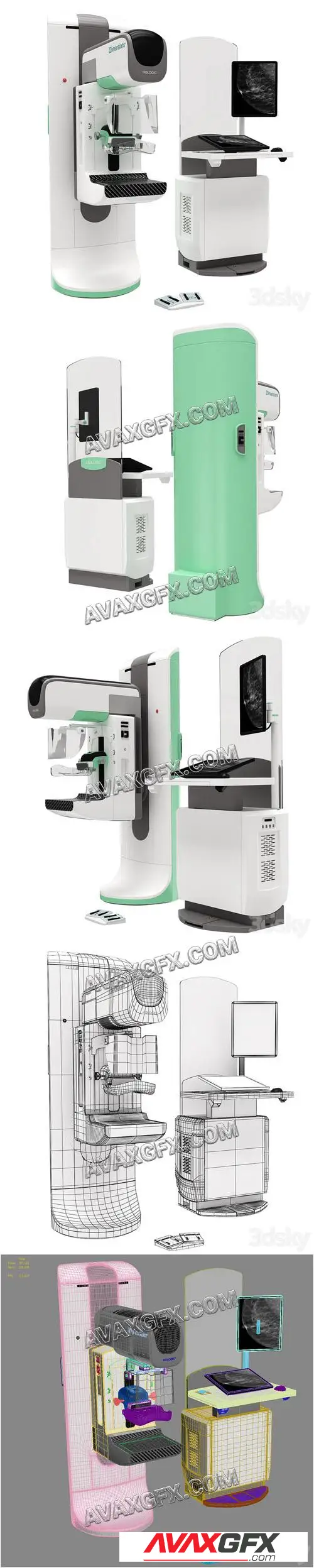 Mammography System 3Dimensions - 3D Model