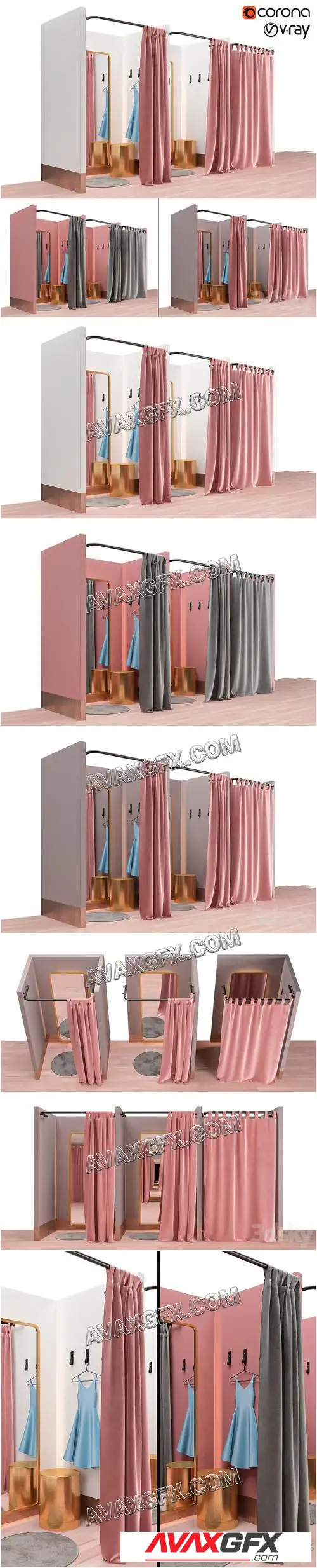 Fitting rooms - 3D Model