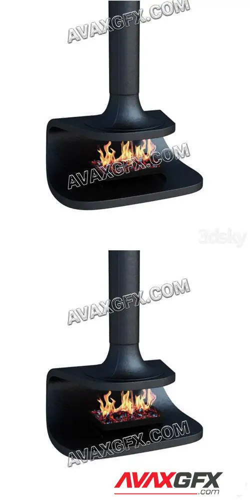 Hanging fireplace - 3D Model