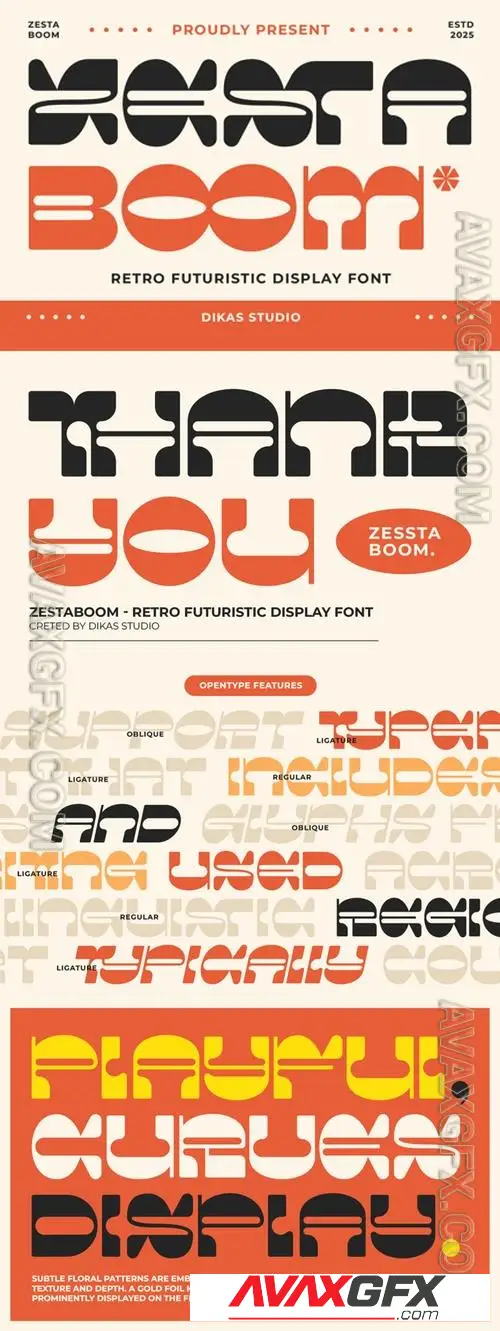 Zestaboom - Bold Retro Font 7A9DSN3