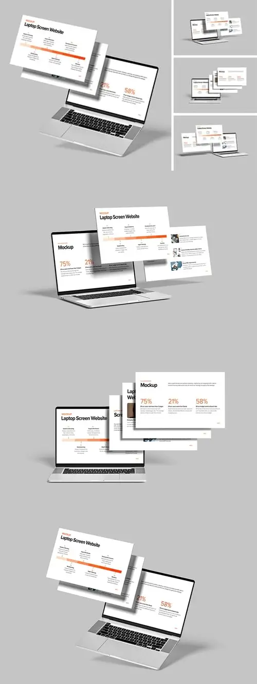 Download Laptop Screen Website Mockup 7D5APU8