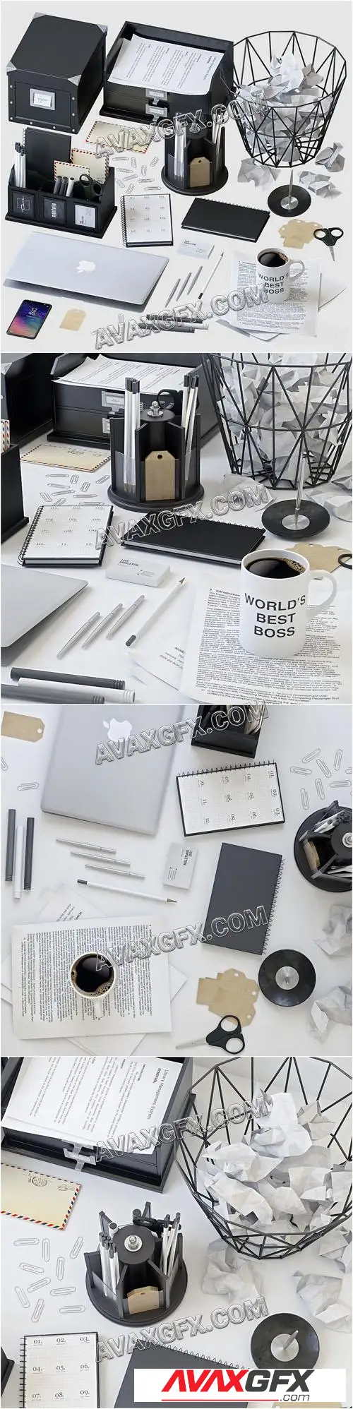 Office Supplies Set - 3D Model